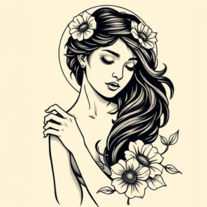 Neo-Traditional Persephone Tattoo