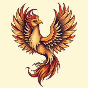 Neo-Traditional Phoenix Tattoo