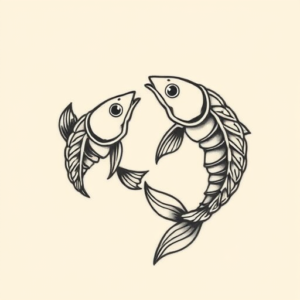 Neo-Traditional Pisces Tattoo