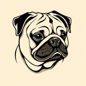 Neo-Traditional Pug Tattoo