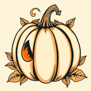 Neo-Traditional Pumpkin Tattoo