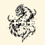Neo-Traditional Puzzle Tattoo