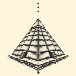 Neo-Traditional Pyramid Tattoo