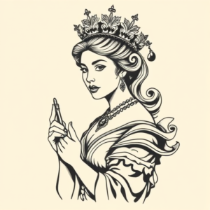 Neo-Traditional Queen Tattoo