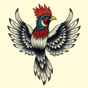 Neo-Traditional Quetzal Tattoo