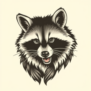 Neo-Traditional Raccoon Tattoo