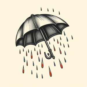 Neo-Traditional Rain Tattoo