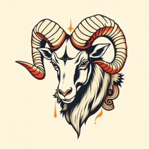 Neo-Traditional Ram Tattoo