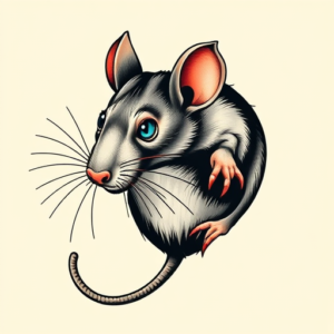 Neo-Traditional Rat Tattoo