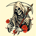 Neo-Traditional Reaper Tattoo