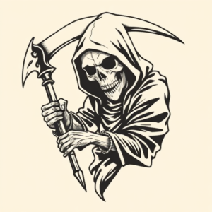 Neo-Traditional Reaper Tattoo