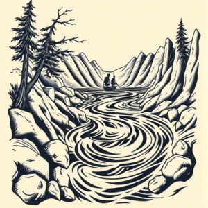 Neo-Traditional River Tattoo