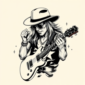 Neo-Traditional Rockstar Tattoo