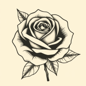 Neo-Traditional Rose Tattoo