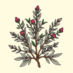 Neo-Traditional Rosemary Tattoo