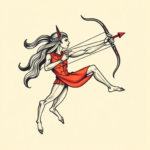 Neo-Traditional Sagittarius Tattoo