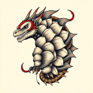 Neo-Traditional Scale Tattoo