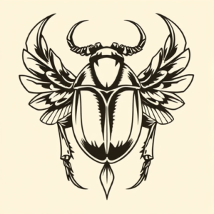 Neo-Traditional Scarab Tattoo