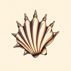 Neo-Traditional Seashell Tattoo