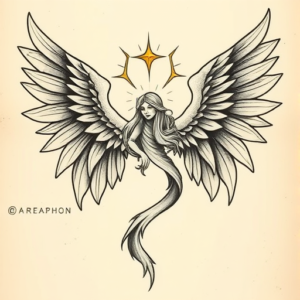 Neo-Traditional Seraphim Tattoo