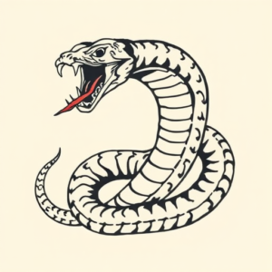 Neo-Traditional Serpent Tattoo