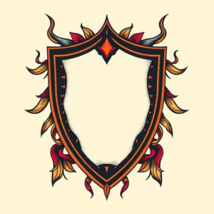 Neo-Traditional Shield Tattoo