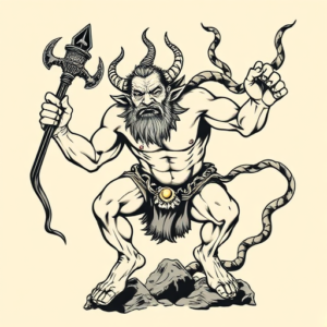 Neo-Traditional Sisyphus Tattoo