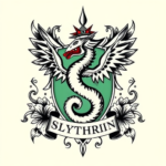 Neo-Traditional Slytherin Tattoo