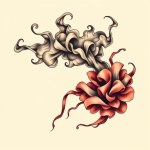 Neo-Traditional Smoke Tattoo