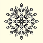 Neo-Traditional Snowflake Tattoo