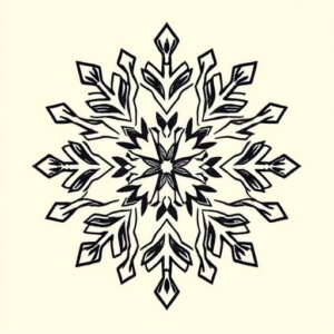 Neo-Traditional Snowflake Tattoo