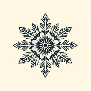 Neo-Traditional Snowflake Tattoo