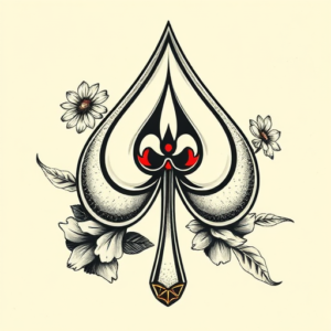 Neo-Traditional Spade Tattoo