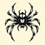 Neo-Traditional Spider Tattoo