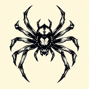 Neo-Traditional Spider Tattoo
