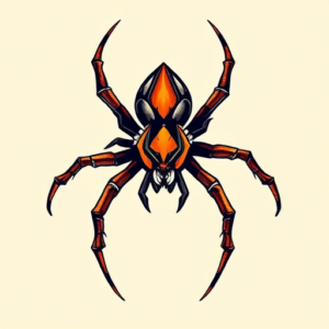 Neo-Traditional Spider Tattoo
