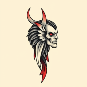 Neo-Traditional Stamp Tattoo