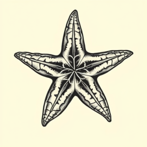 Neo-Traditional Starfish Tattoo