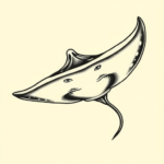 Neo-Traditional Stingray Tattoo