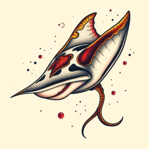 Neo-Traditional Stingray Tattoo