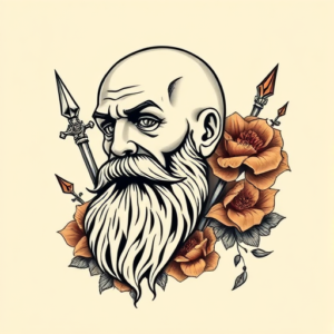 Neo-Traditional Stoic Tattoo