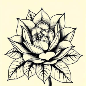 Neo-Traditional Succulent Tattoo