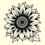 Neo-Traditional Sunflower Tattoo