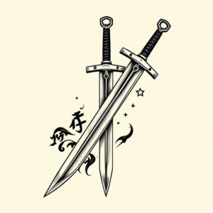 Neo-Traditional Sword Tattoo
