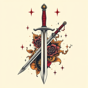 Neo-Traditional Sword Tattoo