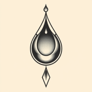 Neo-Traditional Teardrop Tattoo