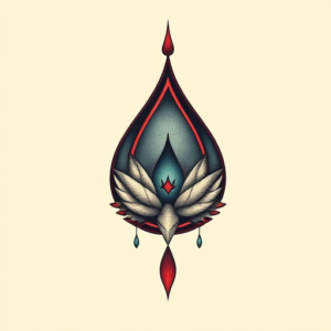 Neo-Traditional Teardrop Tattoo