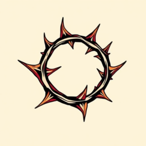 Neo-Traditional Thorn Tattoo