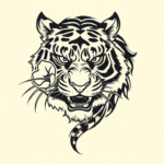 Neo-Traditional Tiger Tattoo