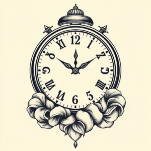 Neo-Traditional Time Tattoo